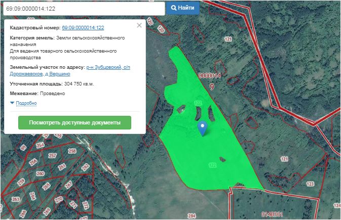 Карта земельных участков с кадастровыми номерами пермский край
