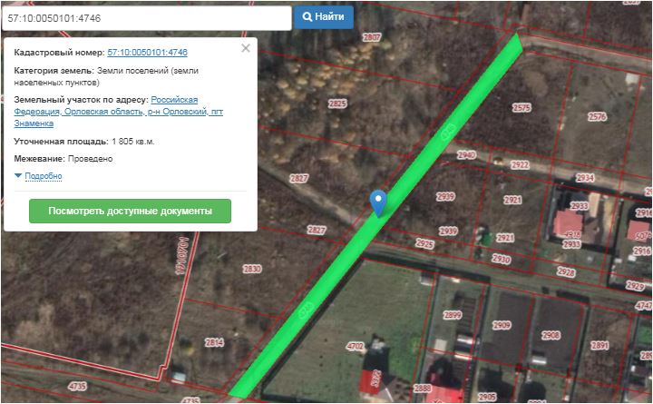 Карта кадастровая орловская область
